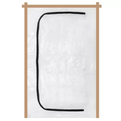 Плёночная малярная дверь RoxelPro ROXTOP, C-молния, 2200×1200 мм, 100 мкм