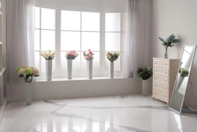 Микроцемент с имитацией белого мрамора Calacata