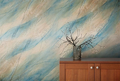 Мраморный эффект стен из декоративной штукатурки  Pratta