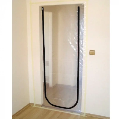 Плёночная малярная дверь RoxelPro ROXTOP, U-молния, 2200×1200 мм, 100 мкм