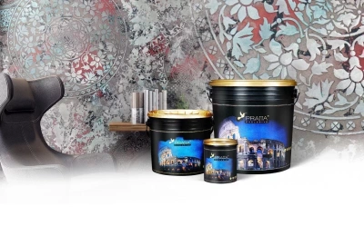 Seta Stucco Известковая декоративная штукатурка с шёлковым эффектом. Трафаретная техника