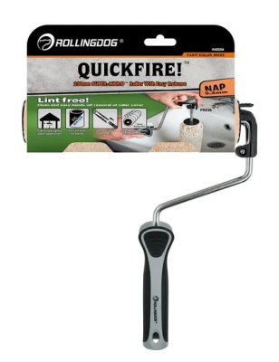 Валик с бюгелем Rollingdog #60256 Quickfire! Super-Micro 230 мм, микрофибра, ворс 9,5 мм, ручка Ø 8 мм