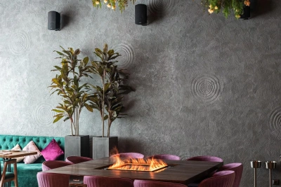 Декоративная штукатурка в трафоретной техники