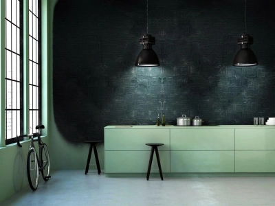 Pratta Seta (Известковый шелк) Эффект стен с трафаретным узором