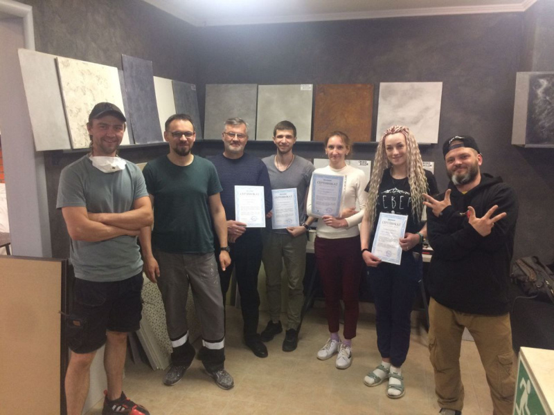 Мастер-класс 100% практики: фактурные покрытия «Травертин» (имитация камня)