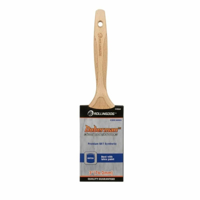 Rollingdog Doberman 10269 — кисть 3″, нержавеющая обойма, SRT-волокно с тонкими кончиками, упаковка